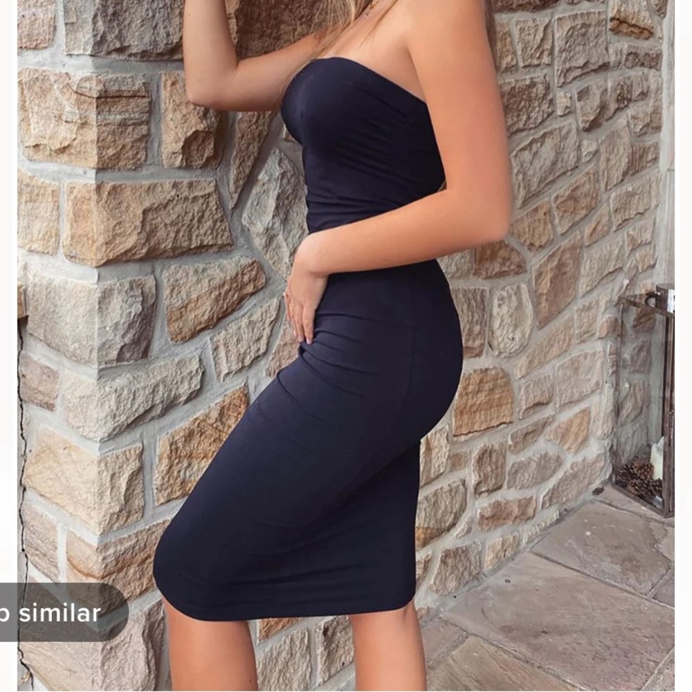NWOT Rayon/Spandex strapless Bandeau dress